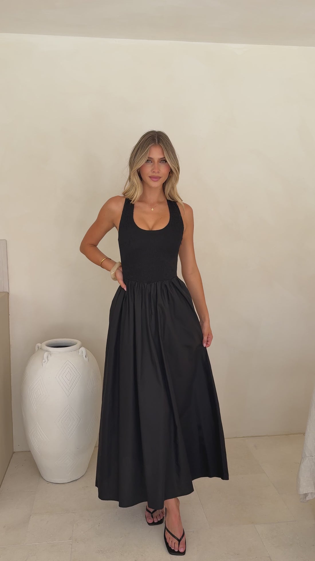 Maia Maxi Dress - Black - Billy J