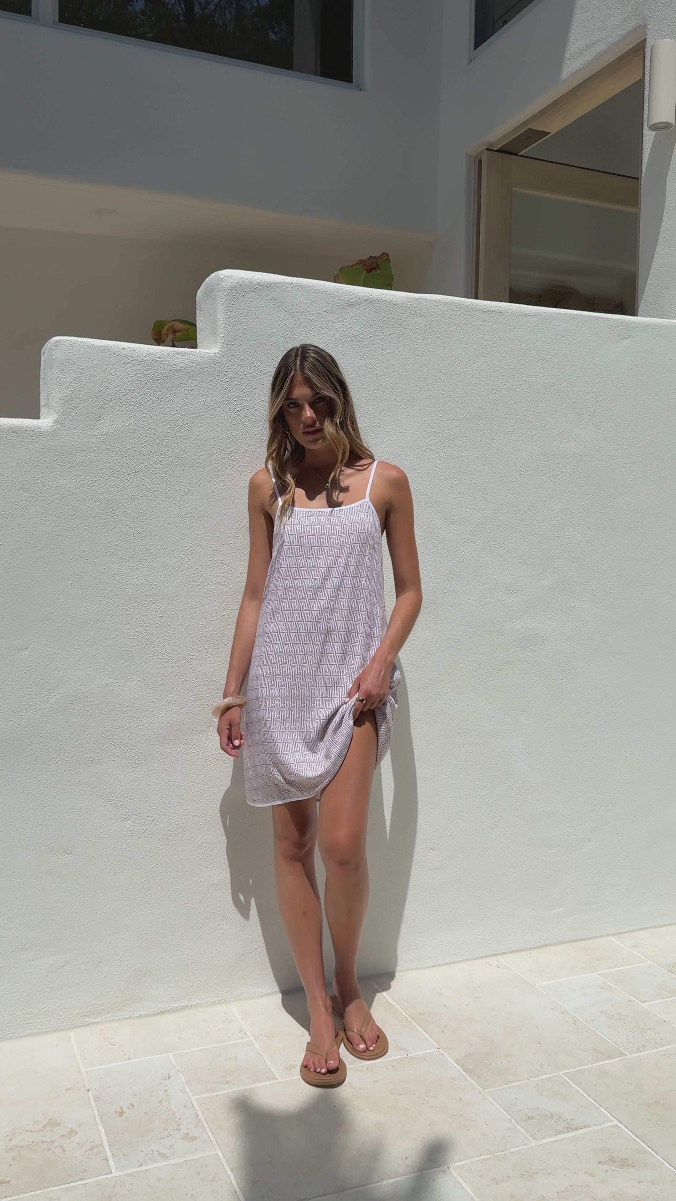 Load video: Libra Mini Dress - Atlas Print - Billy J