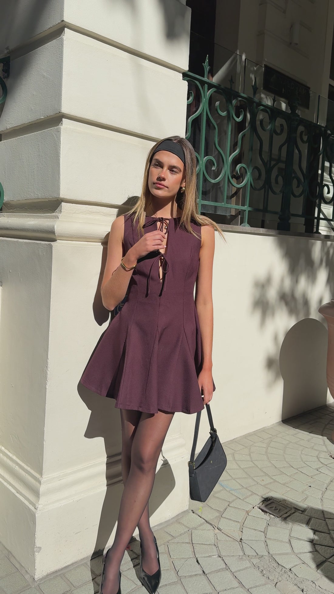 Sweeny Mini Dress - Plum - Billy J