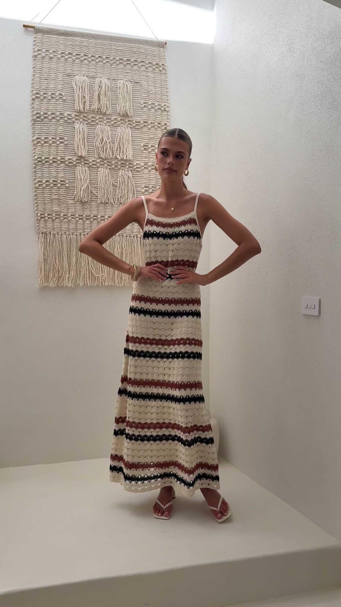 Kehlani Maxi Dress - Natural Stripe - Billy J