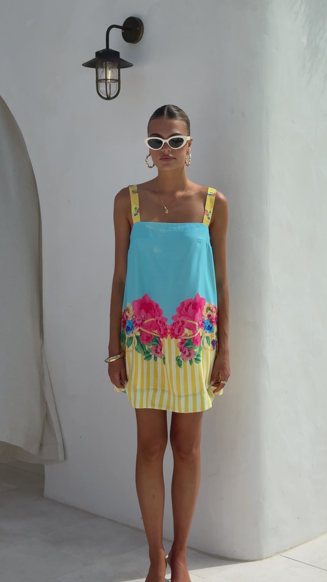 Gianna Mini Dress - Positano Blue - Billy J