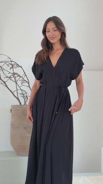 Load and play video in Gallery viewer, Velia Maxi Dress - Black - Billy J
