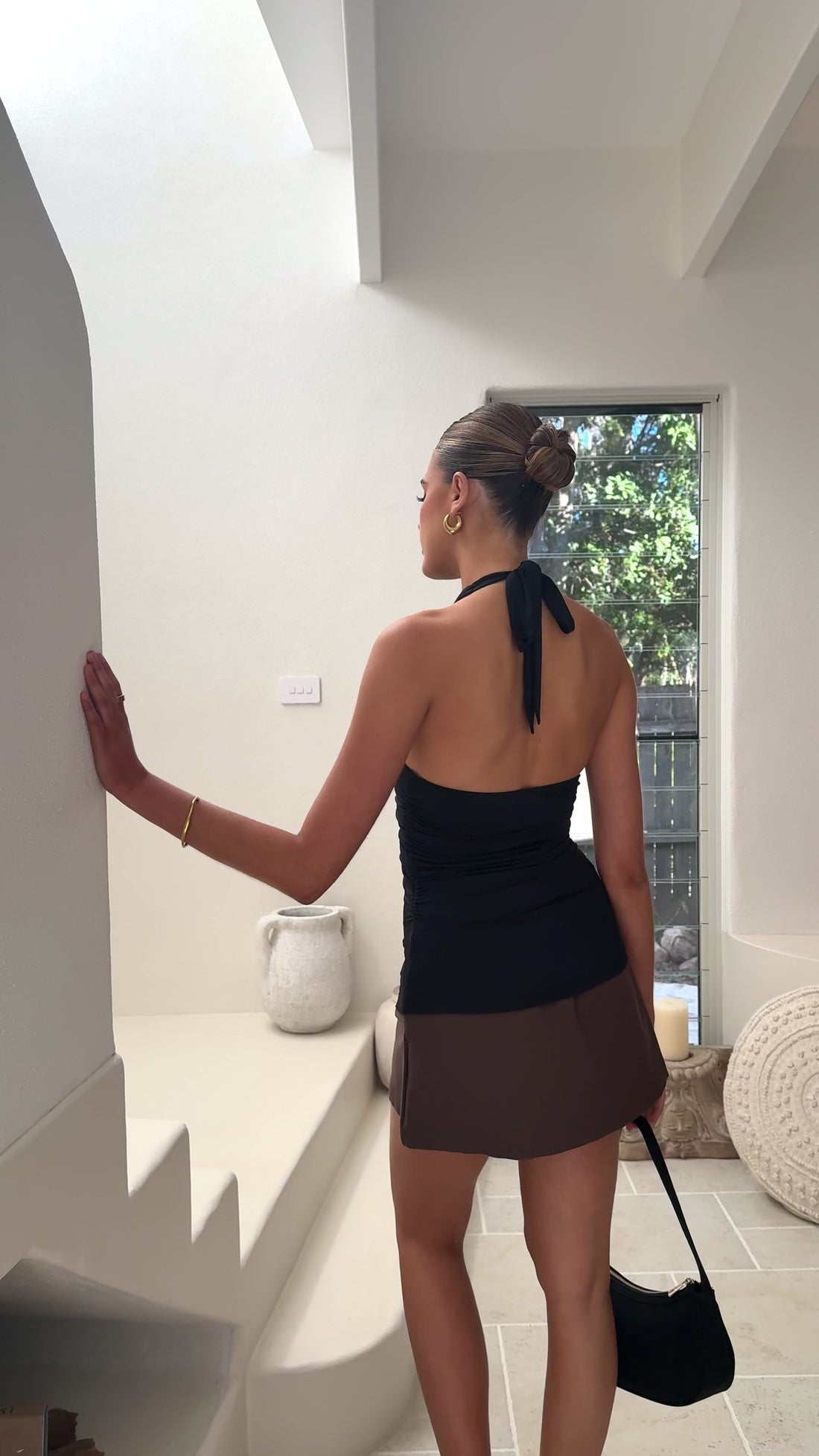 Ivy Halter Neck Top - Black - Billy J