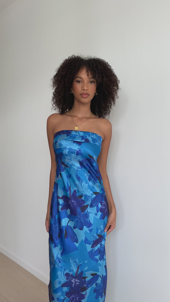 Miya Maxi Dress - Blue Floral - Billy J