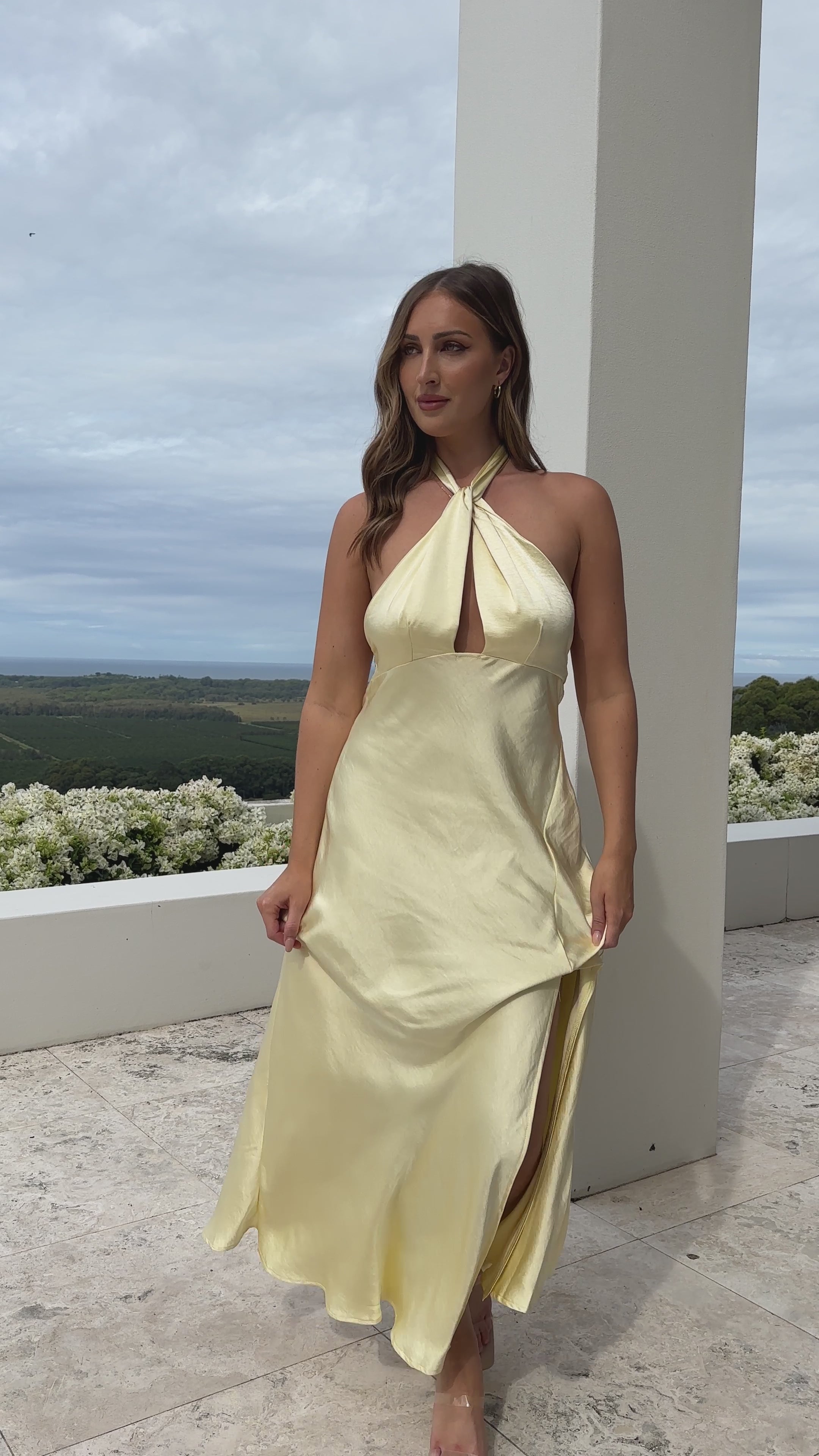 Load video: Amalia Maxi Dress - Yellow - Billy J