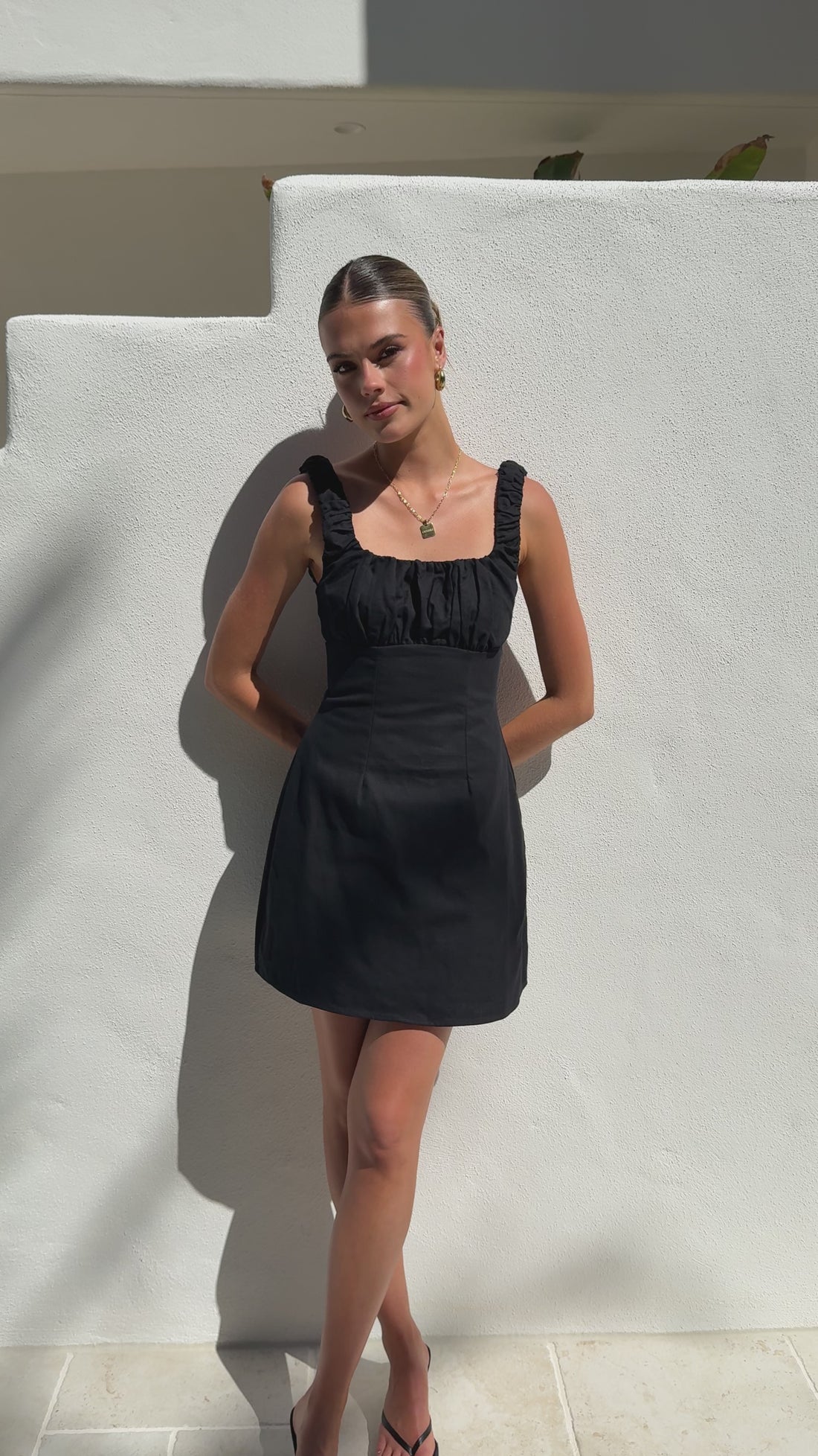 Adley Mini Dress - Black - Billy J