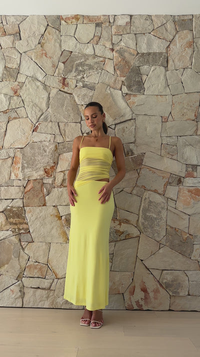 Load and play video in Gallery viewer, Louella Maxi Dress - Yellow - Billy J
