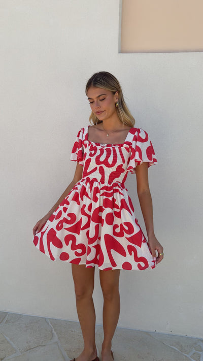 Load and play video in Gallery viewer, Molly Mini Dress - Florence Print - Billy J
