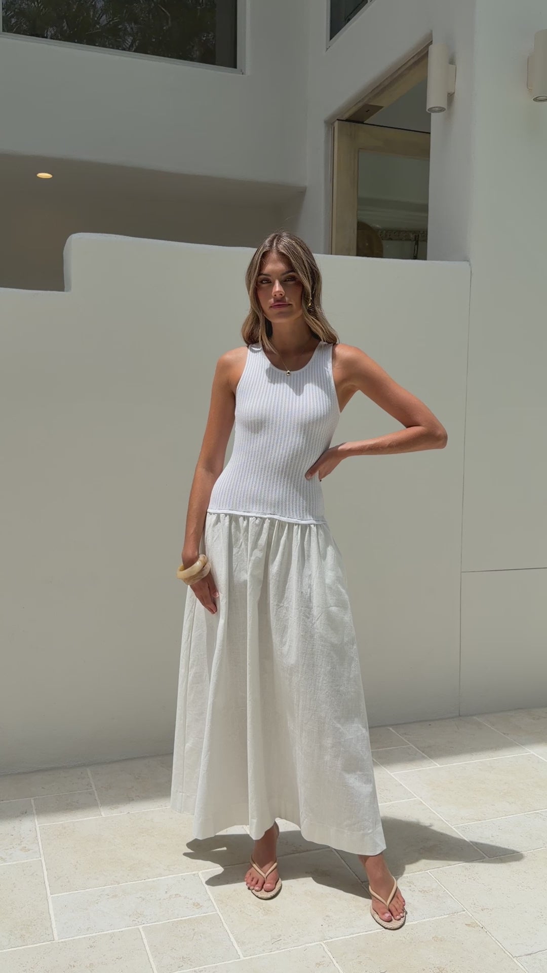 Arden Maxi Dress - White - Billy J