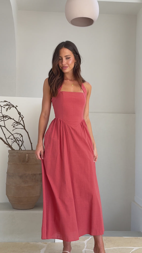 Caden Maxi Dress - Rust - Billy J