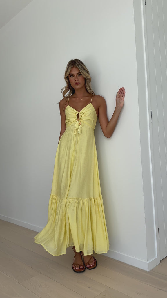 Dabney Maxi Dress - Soft Yellow - Billy J