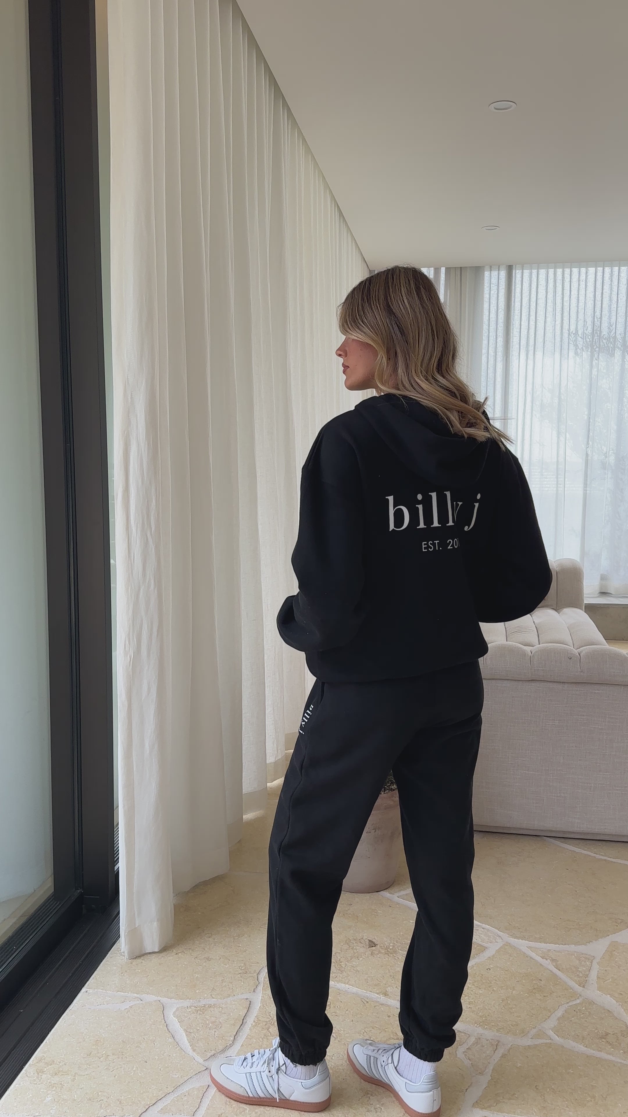 Load video: Billy J Hoodie - Black - Billy J