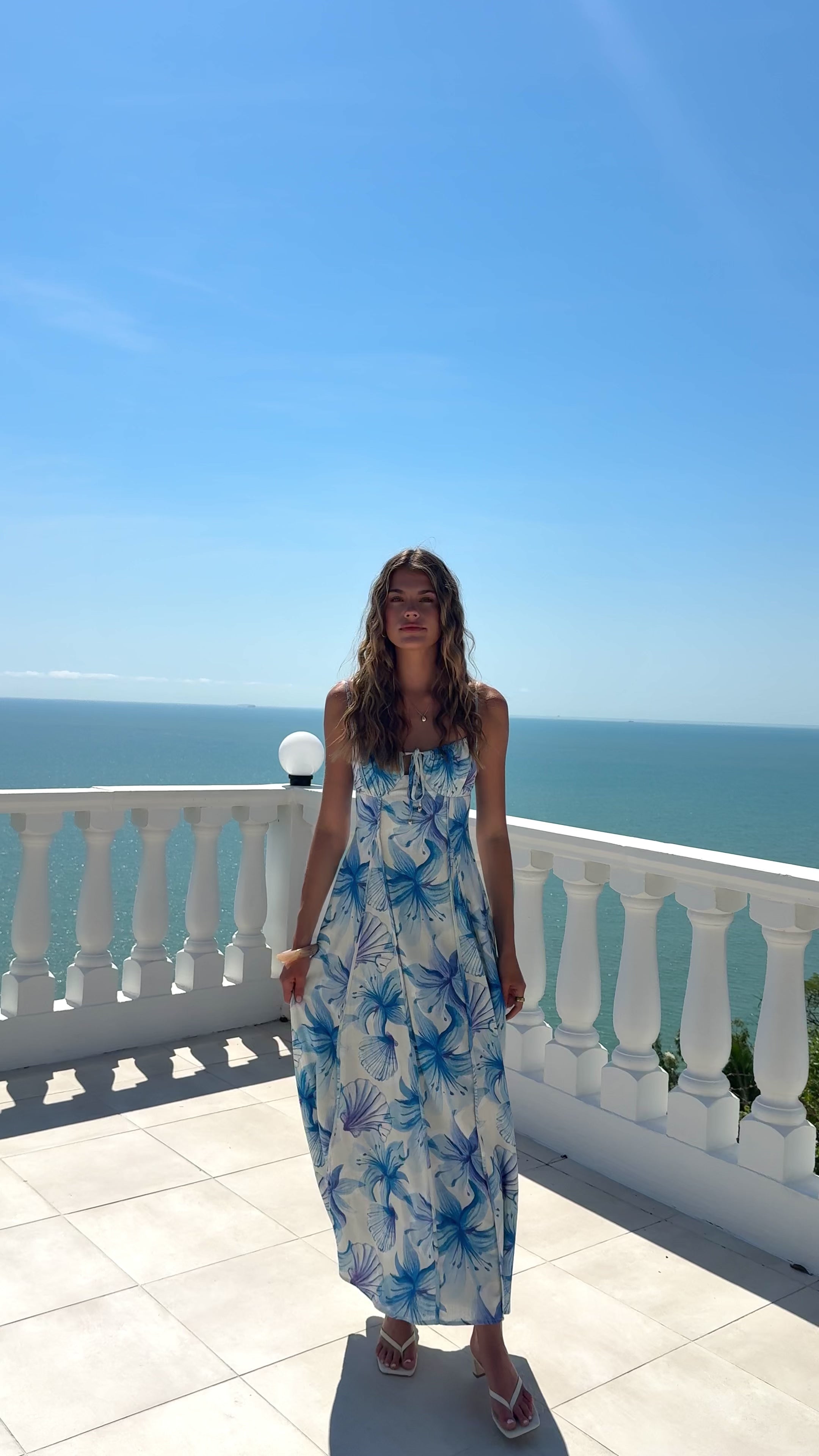 Load video: Millie Maxi Dress - Ocean Bloom - Billy J
