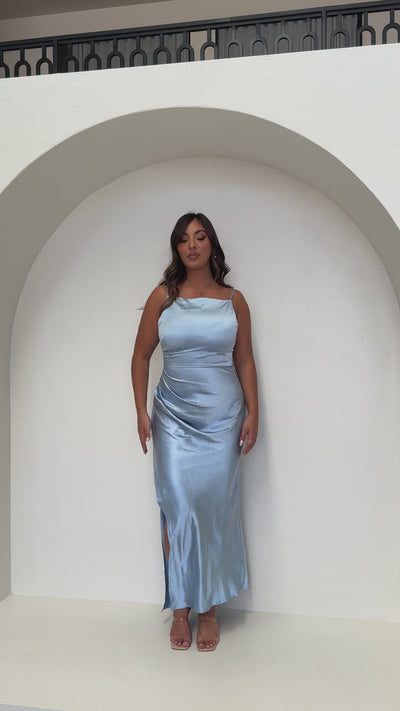 Load and play video in Gallery viewer, Ava Maxi Dress - Blue - Billy J
