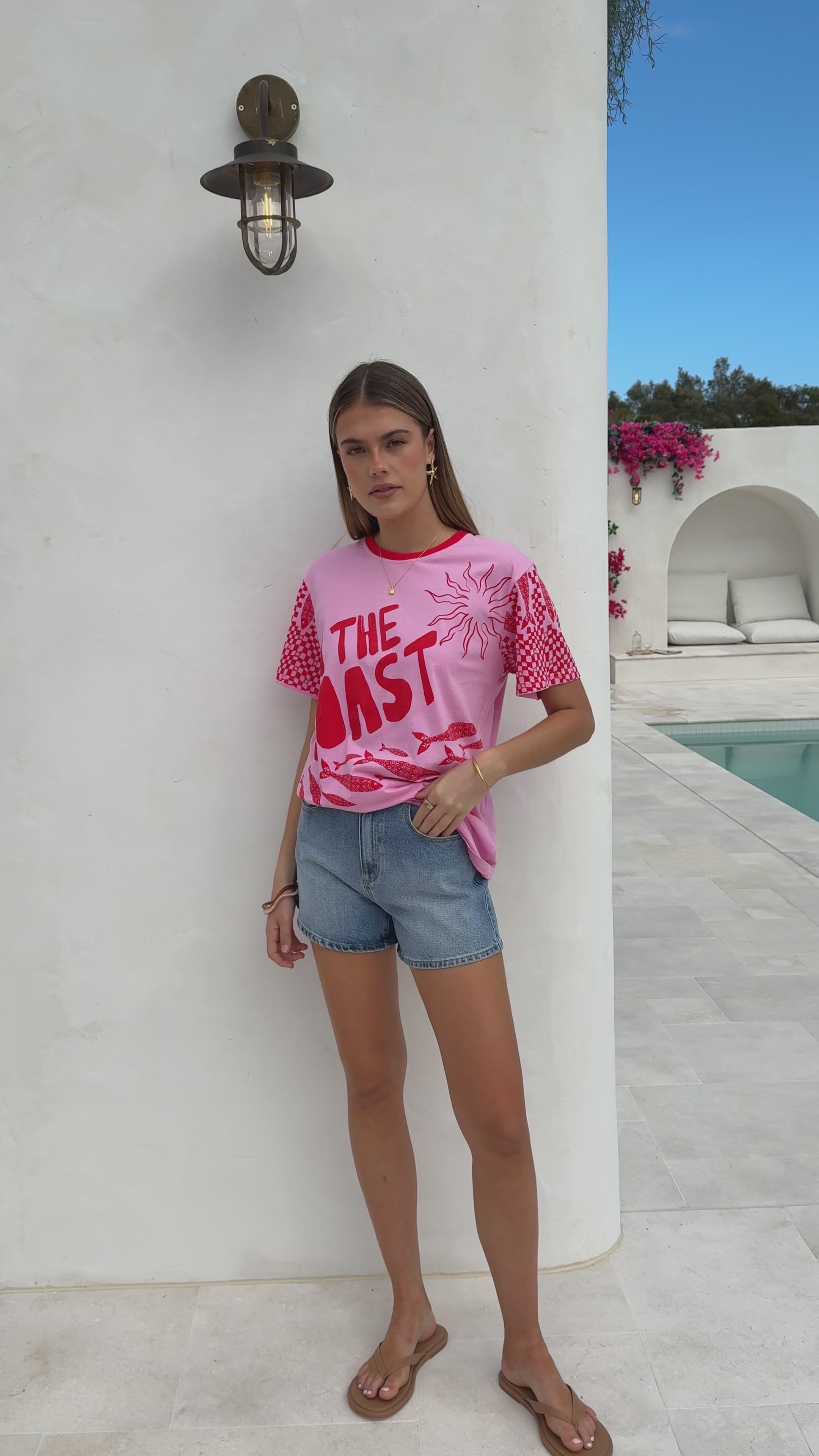 Load video: Florrie Tee - Pink/Red Tide - Billy J