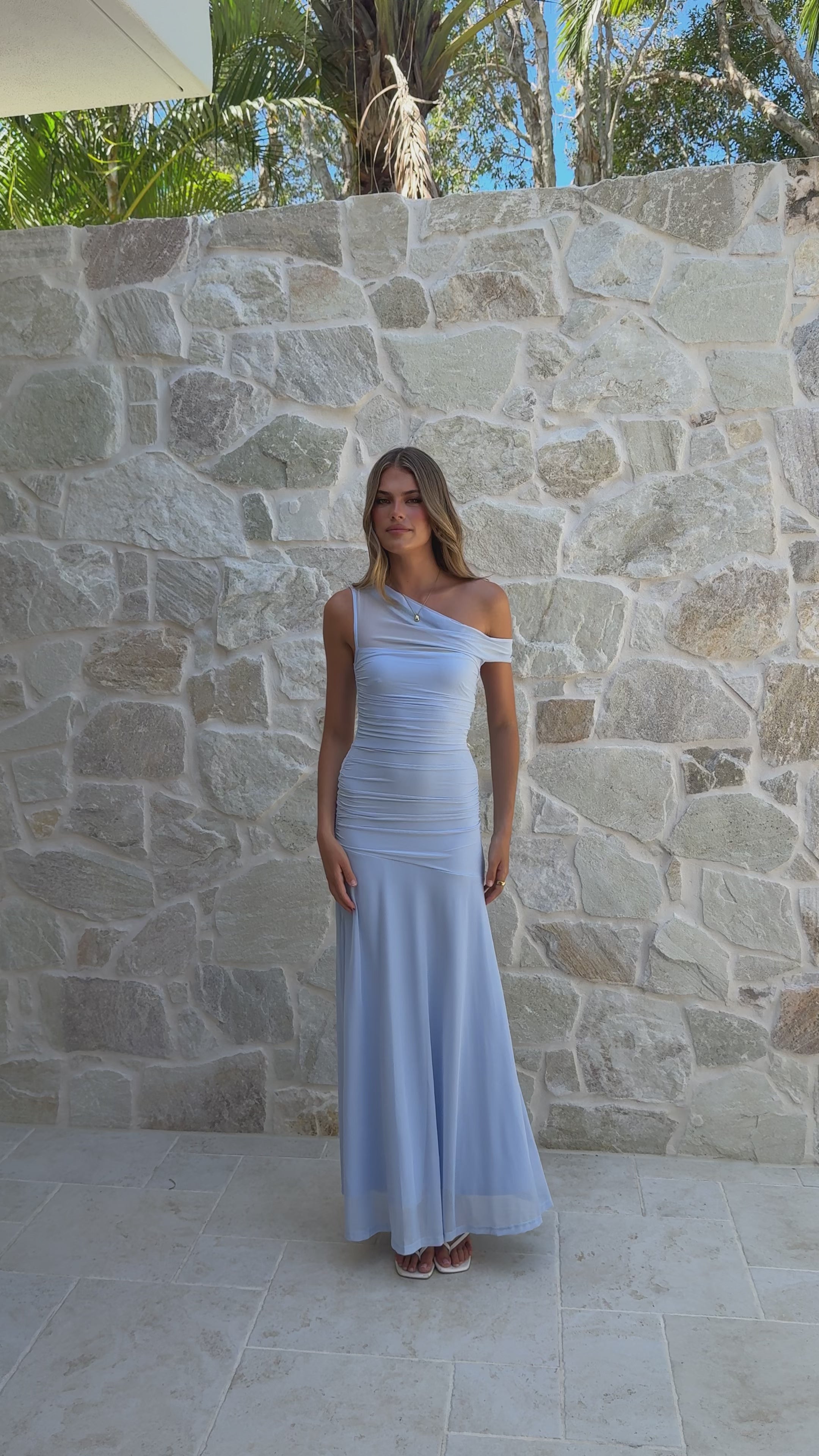 Load video: Malayah Maxi Dress - Blue - Billy J