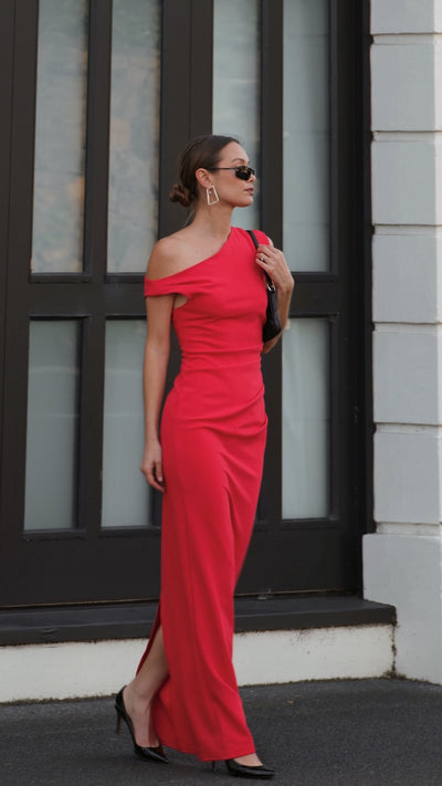 Load image into Gallery viewer, Lilah Maxi Dress - Red - Billy J
