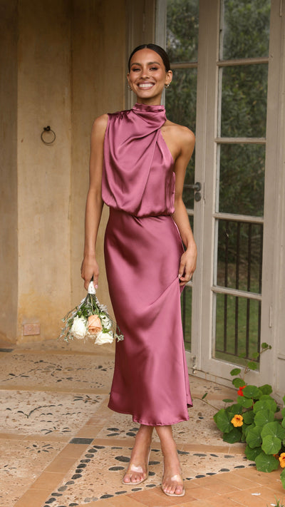 Load image into Gallery viewer, Esther Maxi Dress - Plum - Billy J
