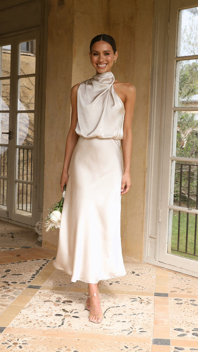 Load image into Gallery viewer, Esther Maxi Dress - Champagne - Billy J
