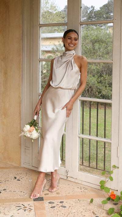 Load image into Gallery viewer, Esther Maxi Dress - Champagne - Billy J
