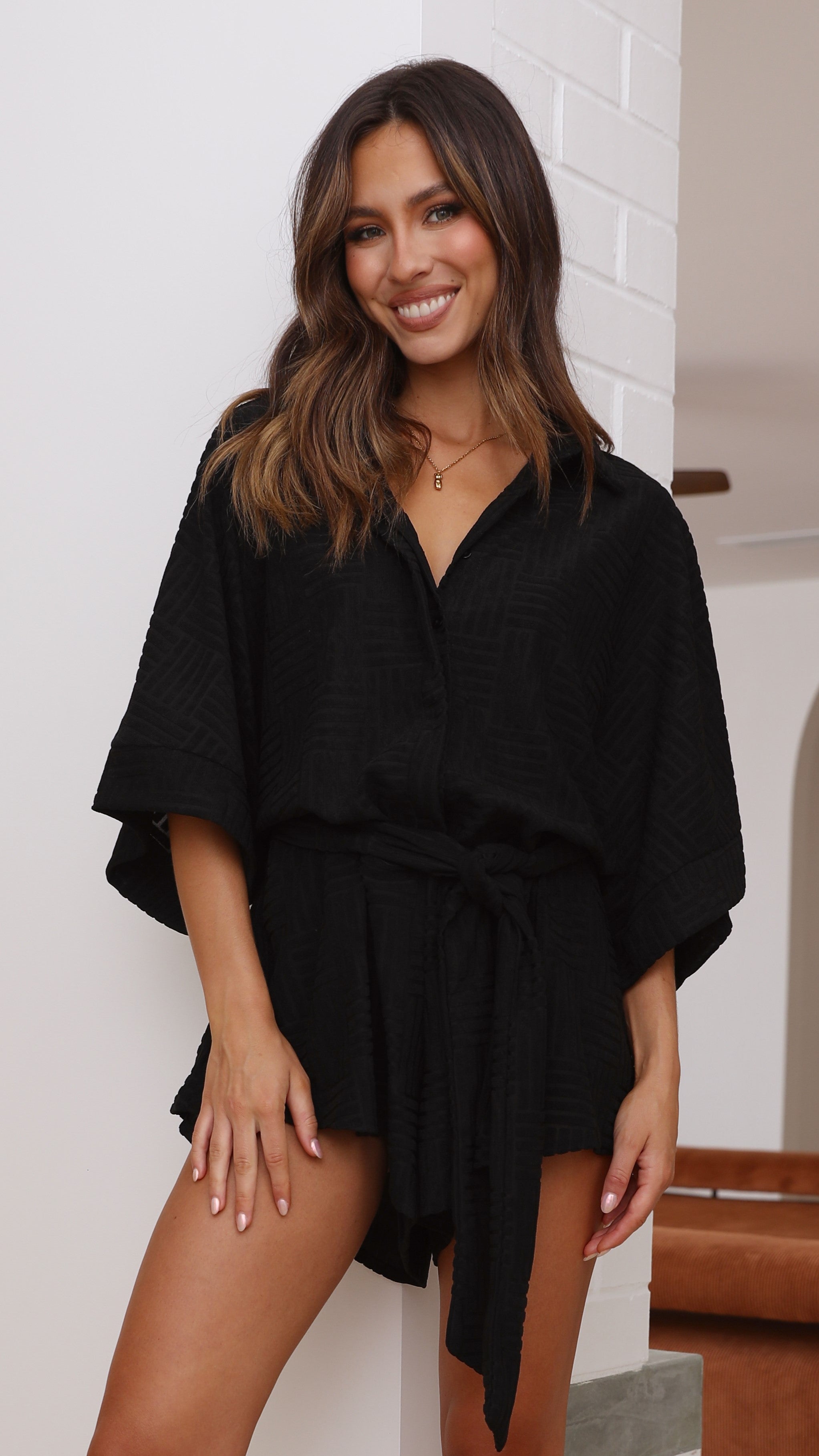 Angie Playsuit - Black - Billy J