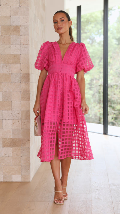 Load image into Gallery viewer, Liana Midi Dress - Pink - Billy J
