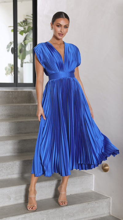 Load image into Gallery viewer, Gina Maxi Dress - Blue - Billy J
