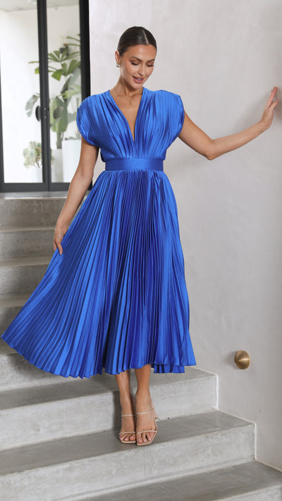 Load image into Gallery viewer, Gina Maxi Dress - Blue - Billy J
