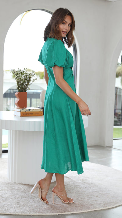 Load image into Gallery viewer, Blaire Midi Dress - Green - Billy J
