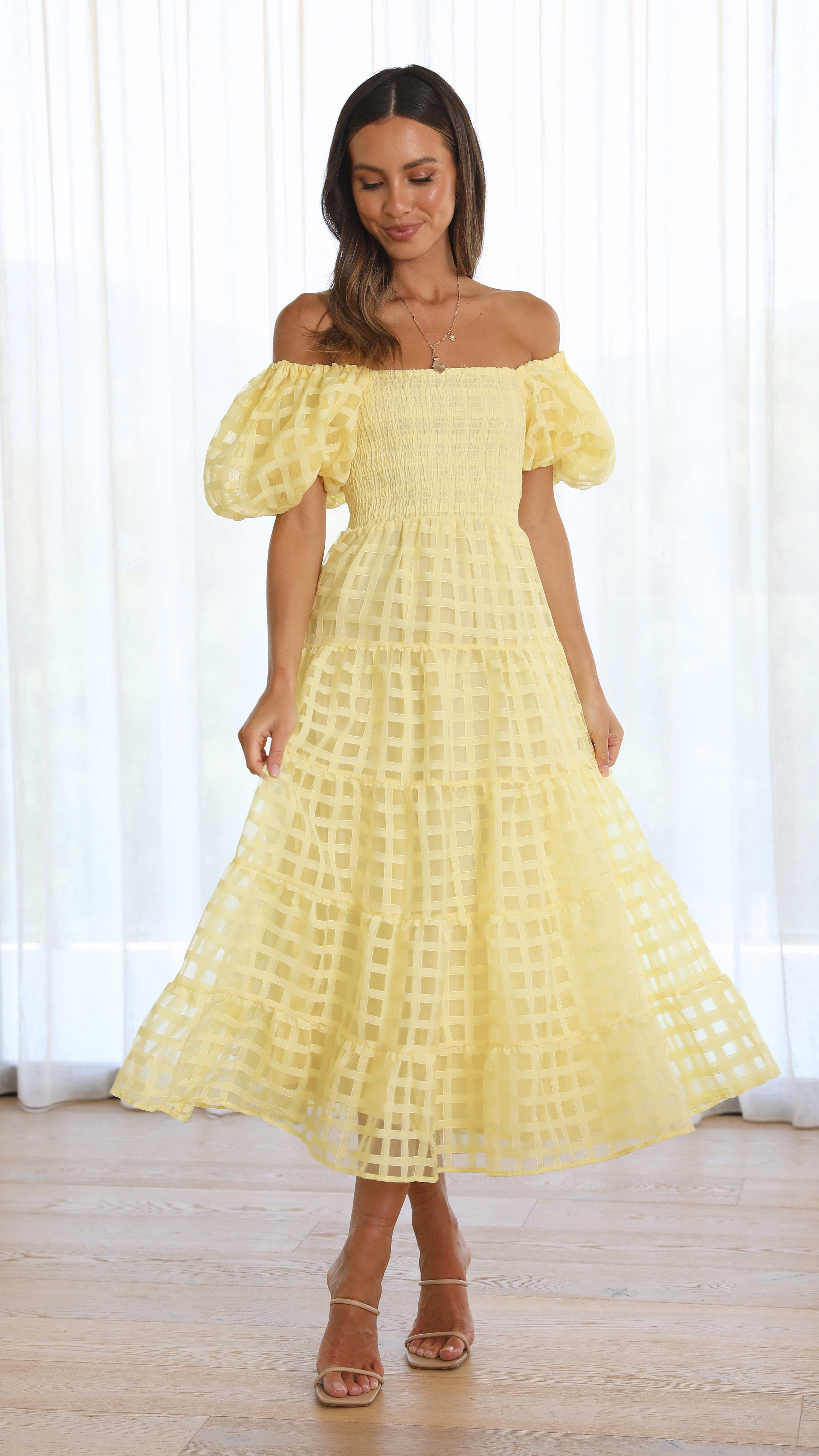 Deemi Maxi Dress - Yellow - Billy J