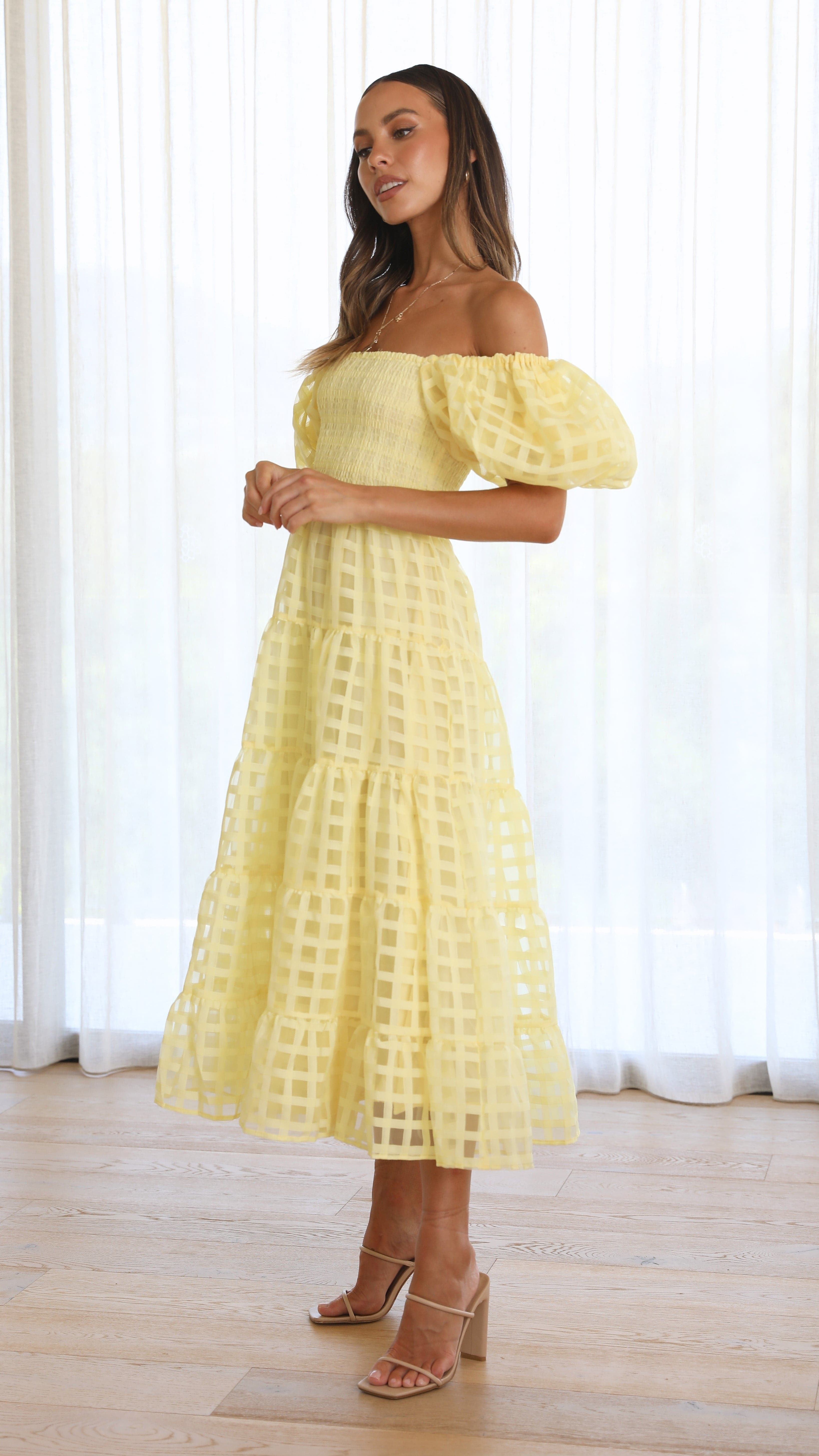 Deemi Maxi Dress - Yellow - Billy J