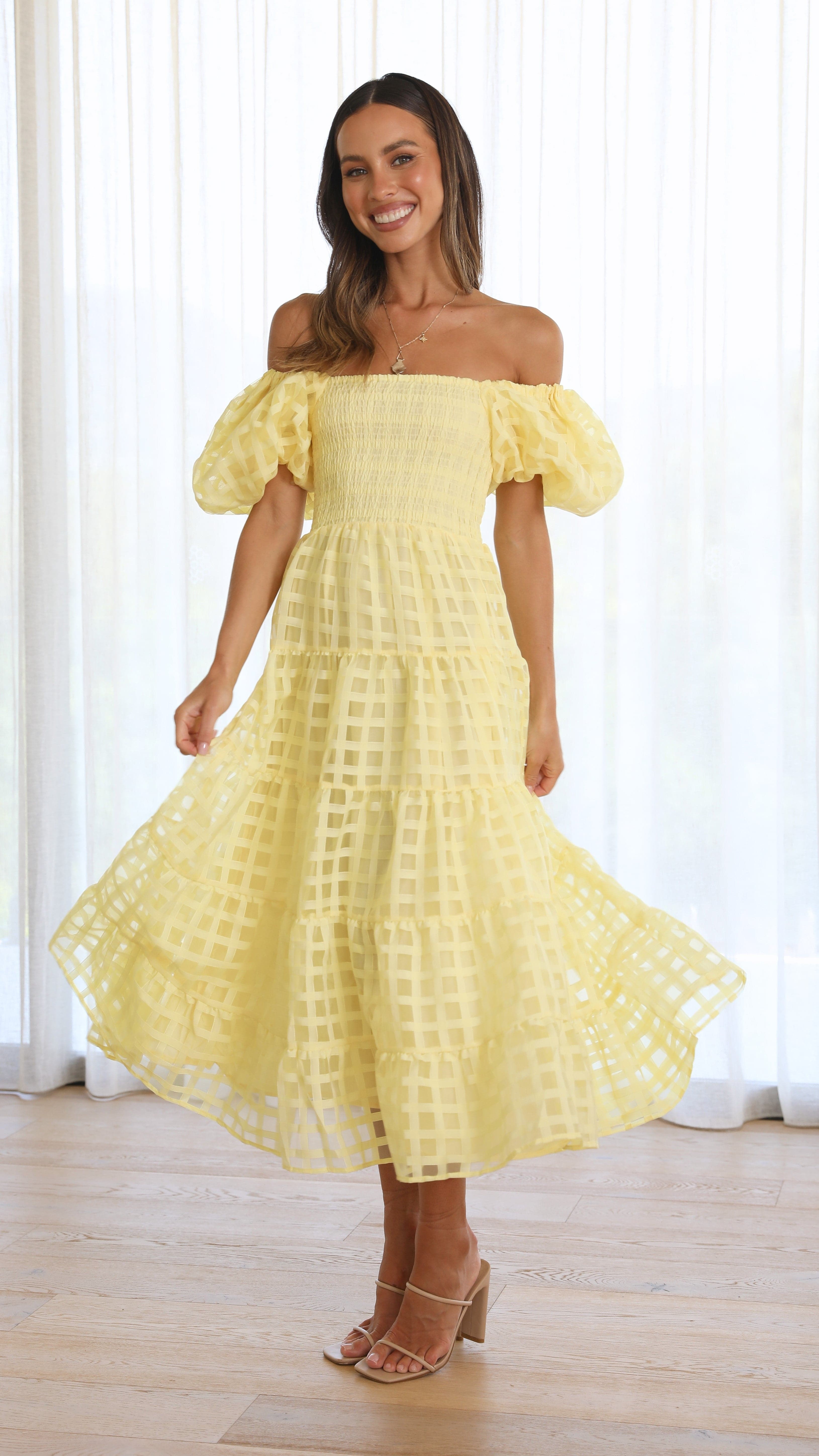 Deemi Maxi Dress - Yellow - Billy J