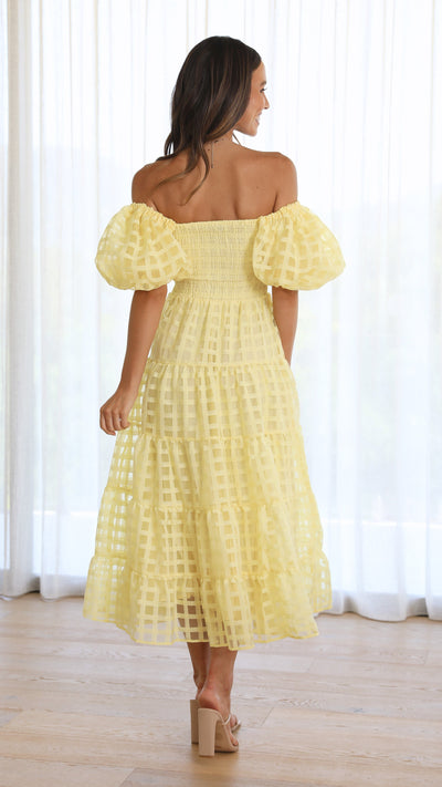 Load image into Gallery viewer, Deemi Maxi Dress - Yellow - Billy J
