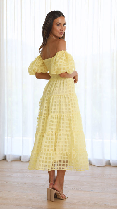 Load image into Gallery viewer, Deemi Maxi Dress - Yellow - Billy J
