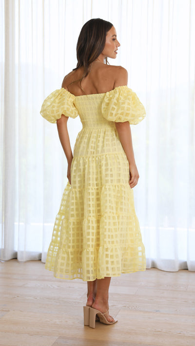 Load image into Gallery viewer, Deemi Maxi Dress - Yellow - Billy J
