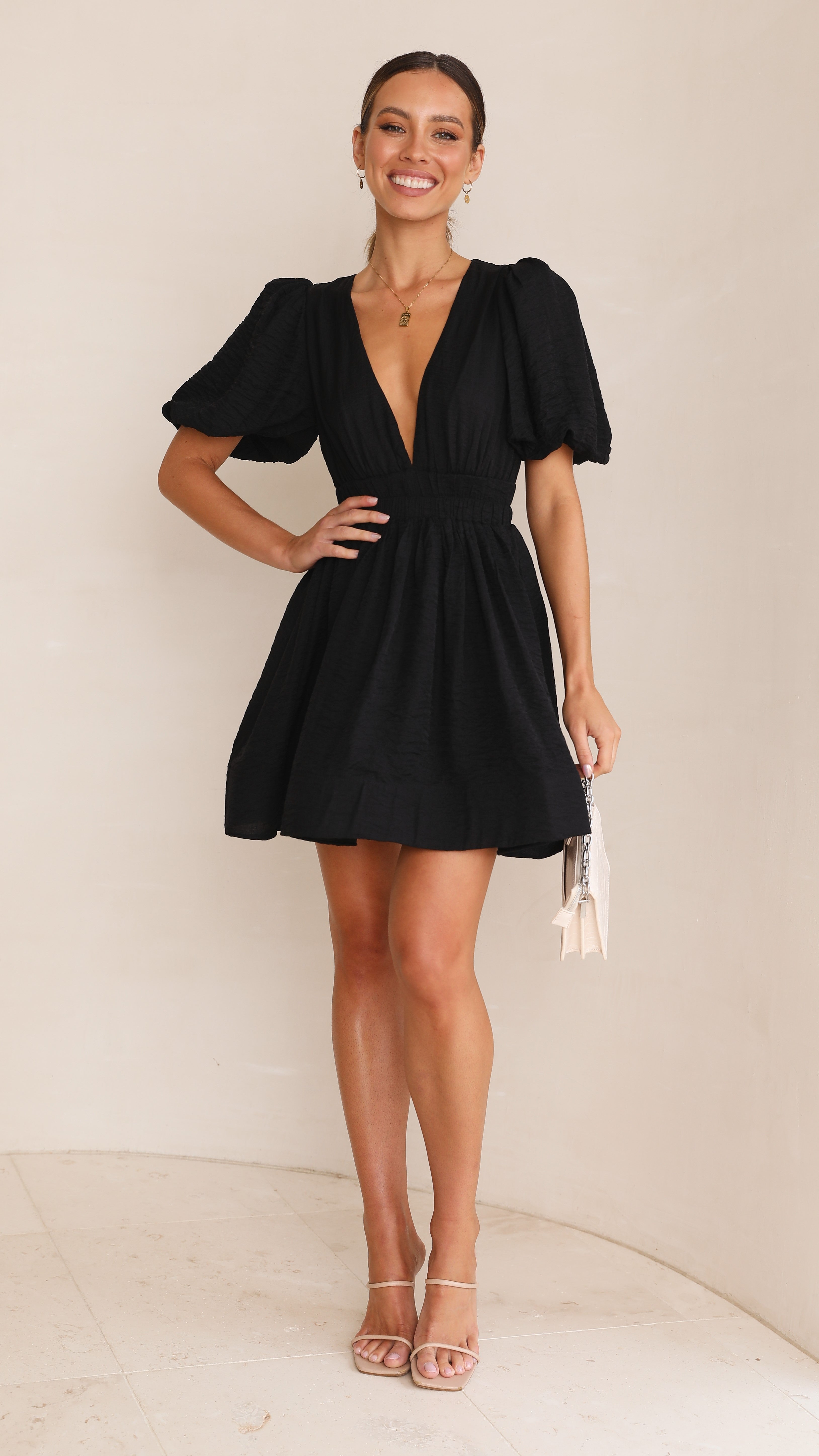 Erin Mini Dress - Black - Billy J