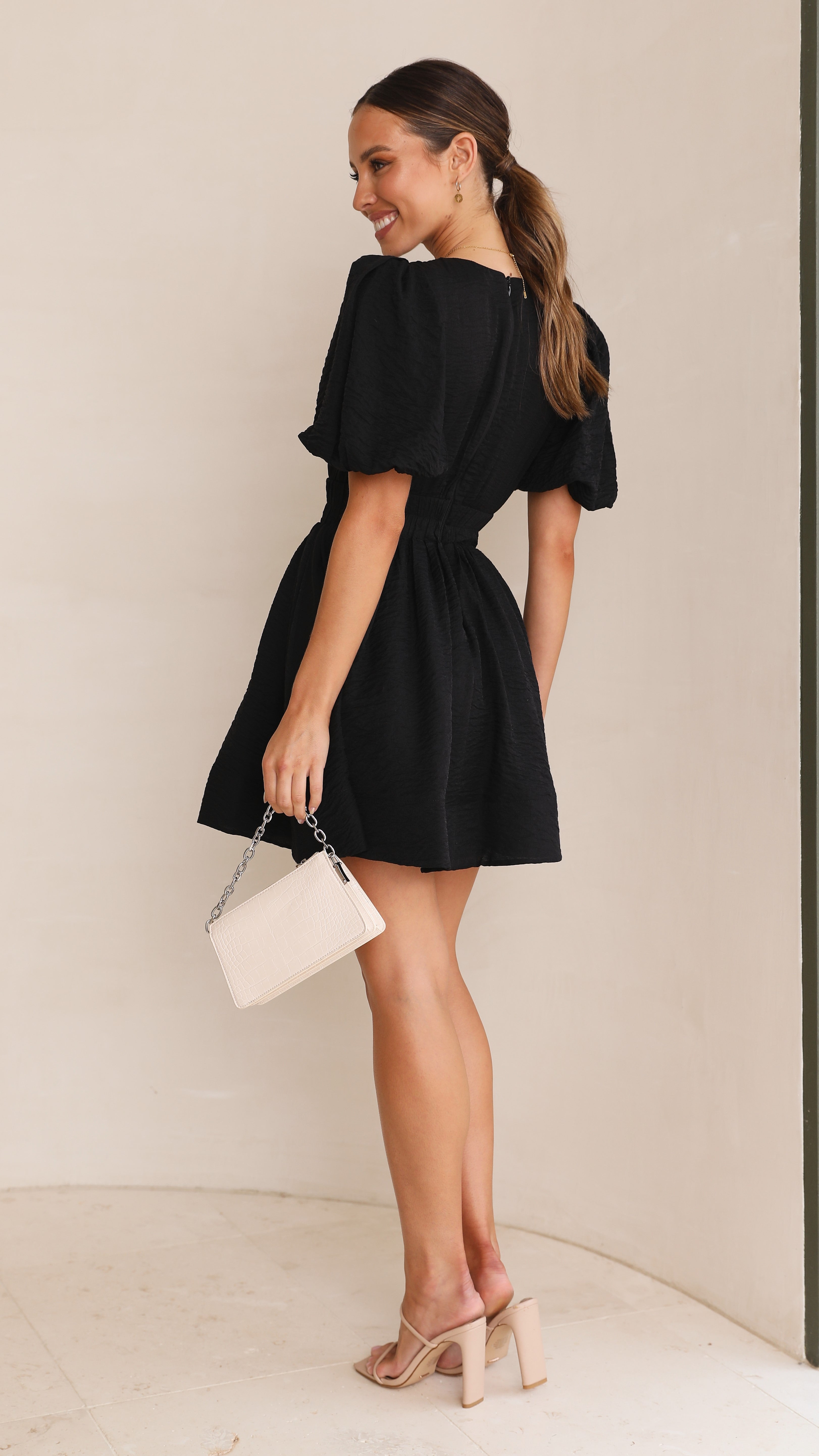 Erin Mini Dress - Black - Billy J