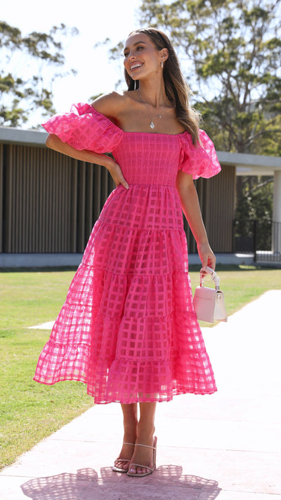 Load image into Gallery viewer, Deemi Maxi Dress - Hot Pink - Billy J
