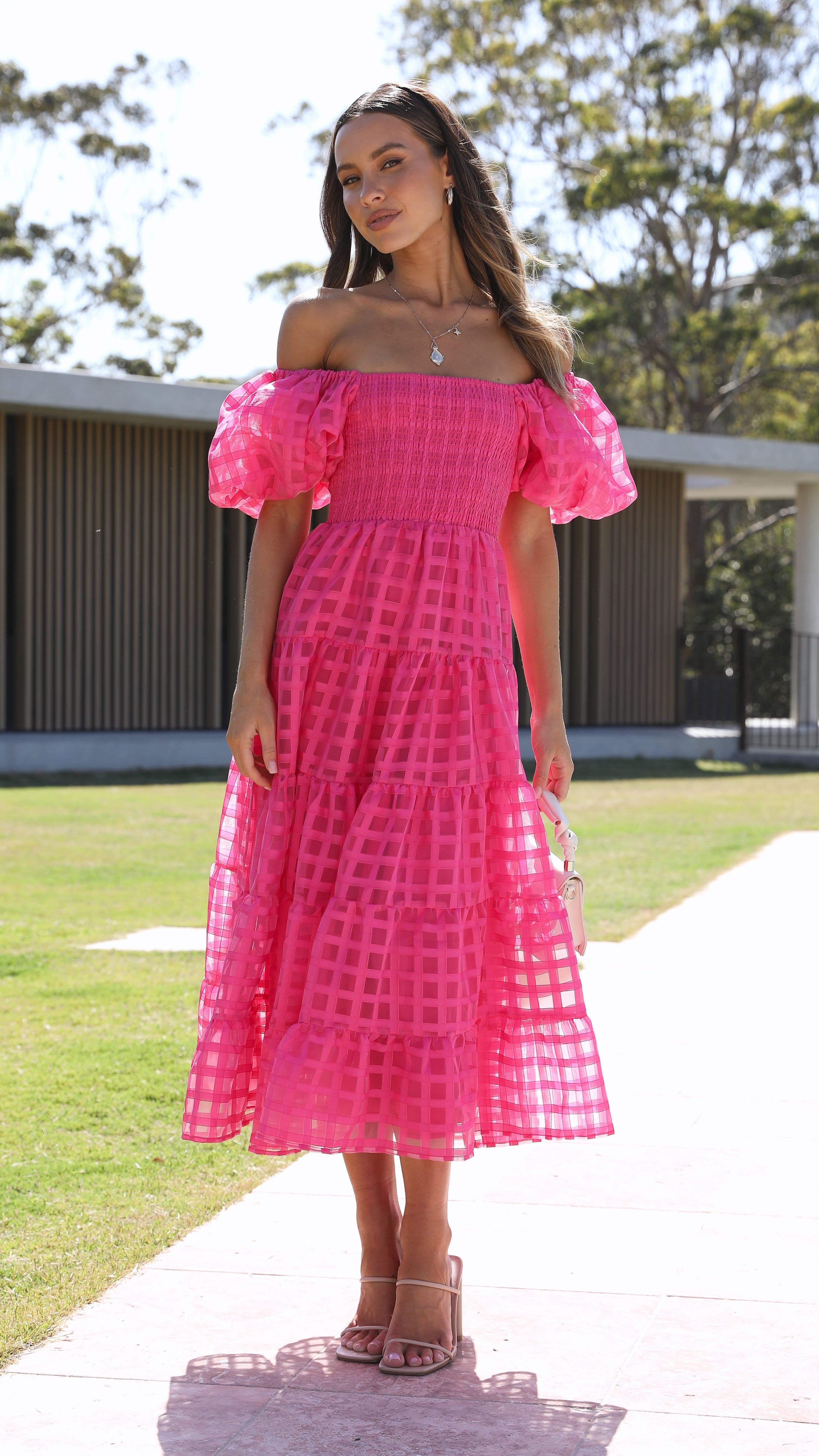 Deemi Maxi Dress - Hot Pink - Billy J