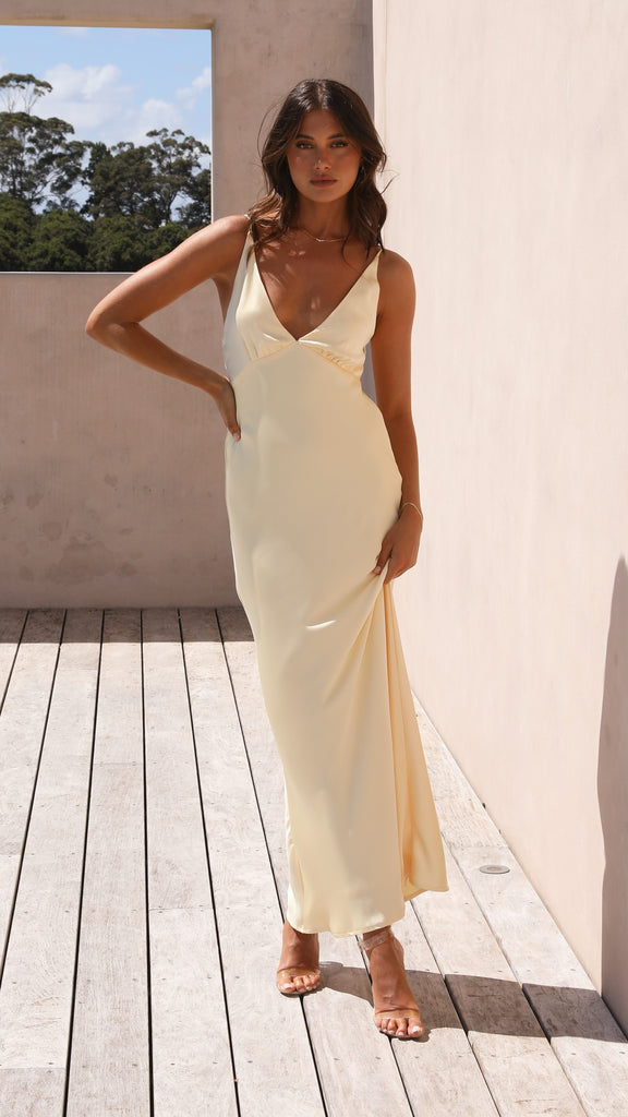 Ziah Maxi Dress - Yellow - Billy J