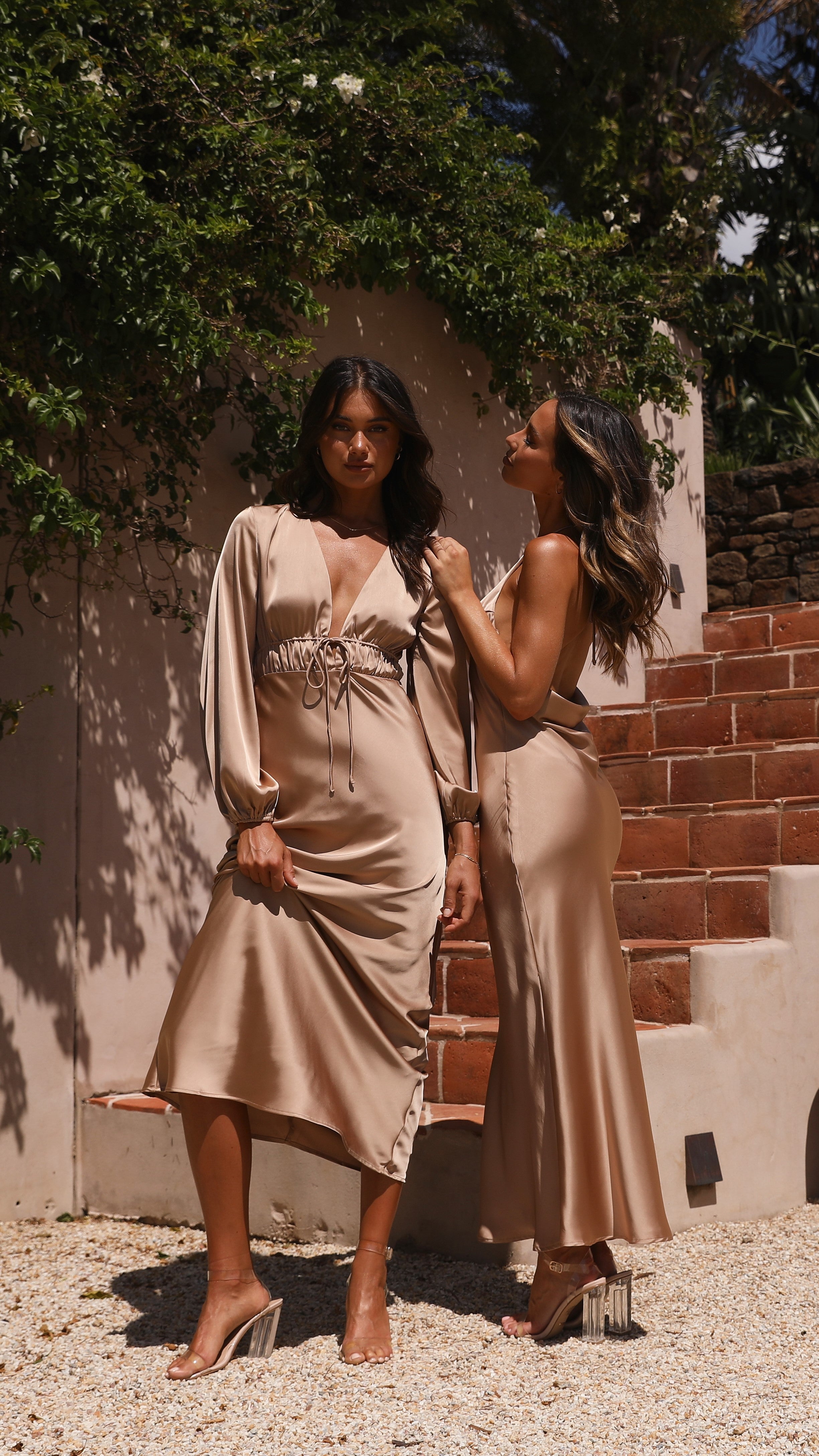 Amara Maxi Dress - Latte - Billy J