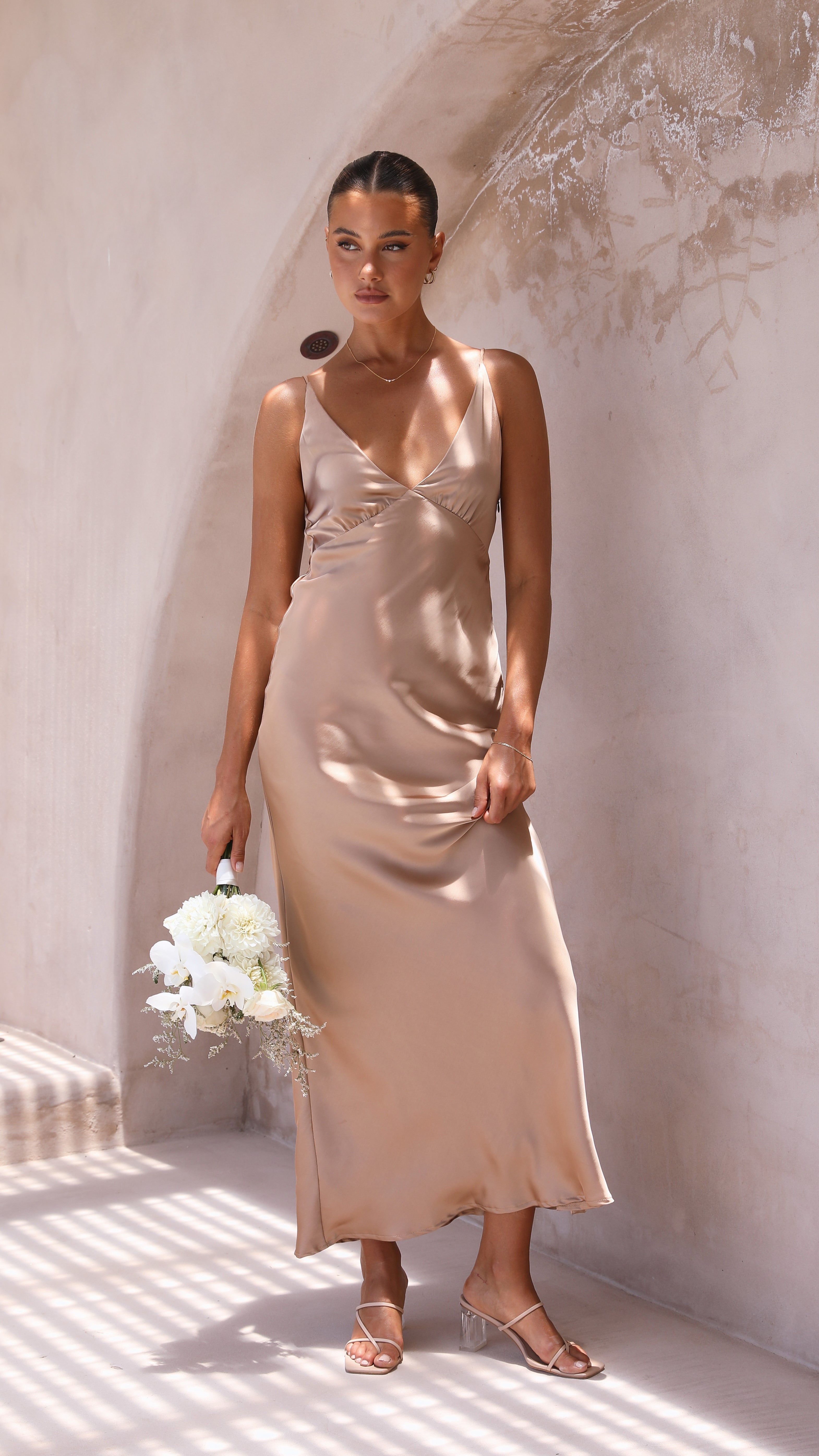 Ziah Maxi Dress - Latte - Billy J