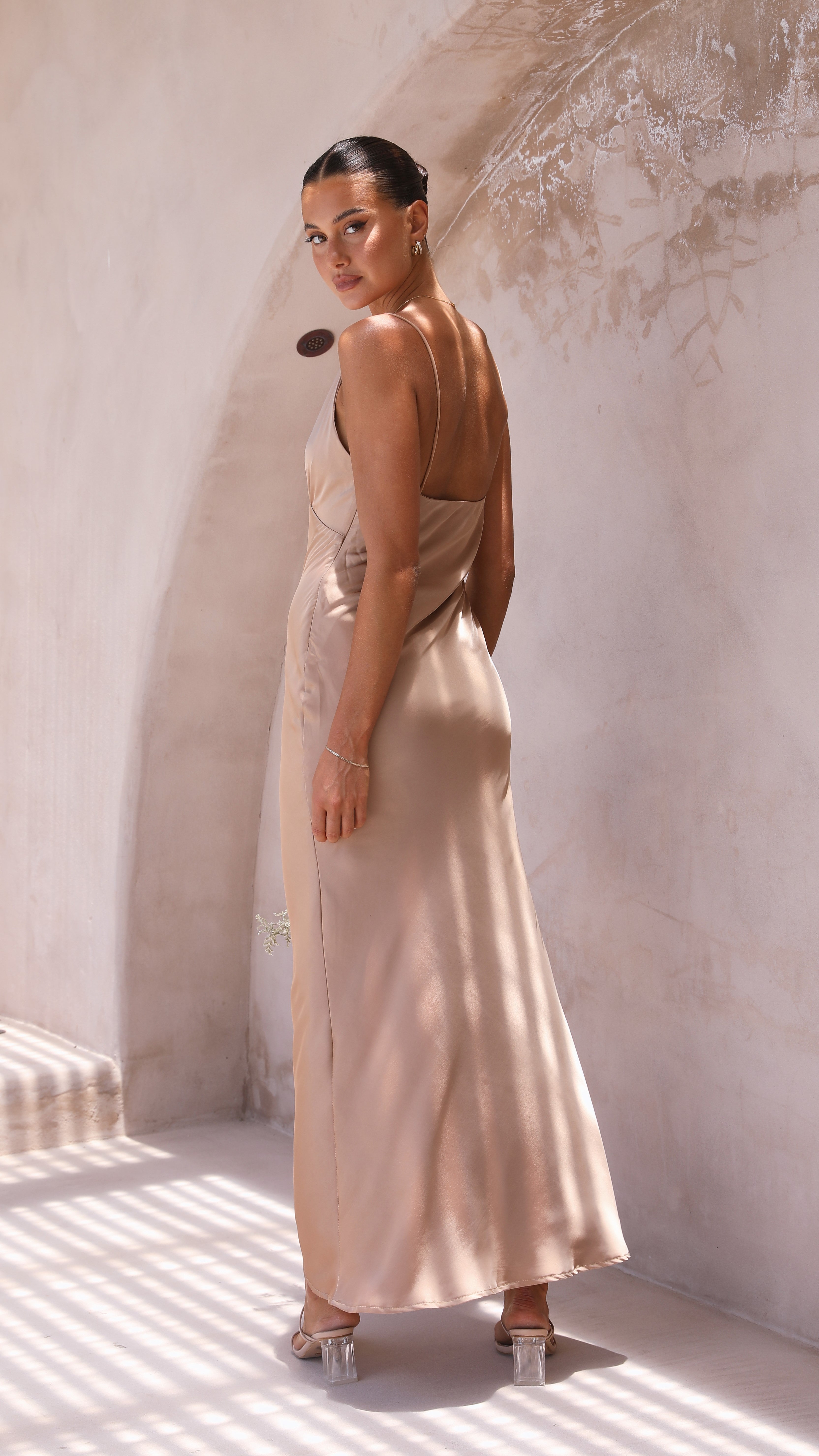 Ziah Maxi Dress - Latte - Billy J