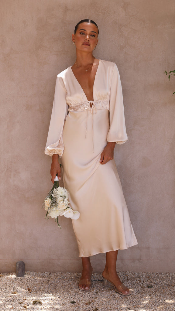 Amara Maxi Dress - Champagne - Billy J