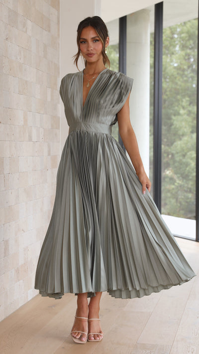 Load image into Gallery viewer, Gina Maxi Dress - Olive - Billy J
