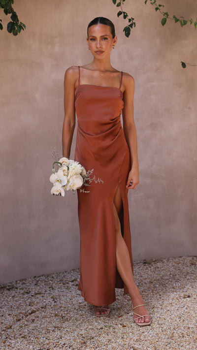 Load image into Gallery viewer, Ilana Maxi Dress - Copper - Billy J
