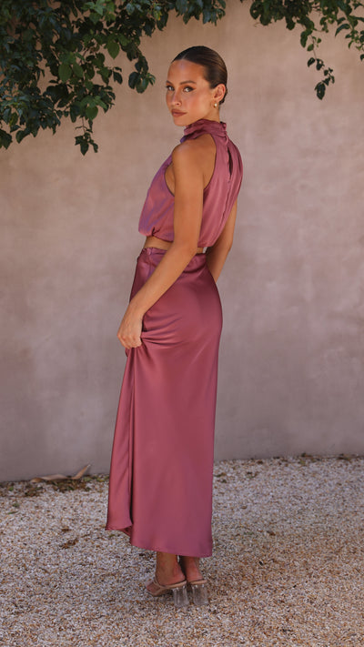 Load image into Gallery viewer, Esther Maxi Skirt - Plum - Billy J
