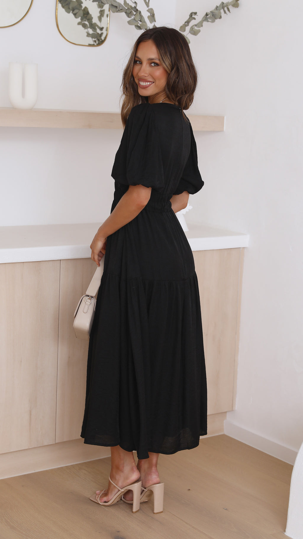 Erin Midi Dress - Black - Billy J