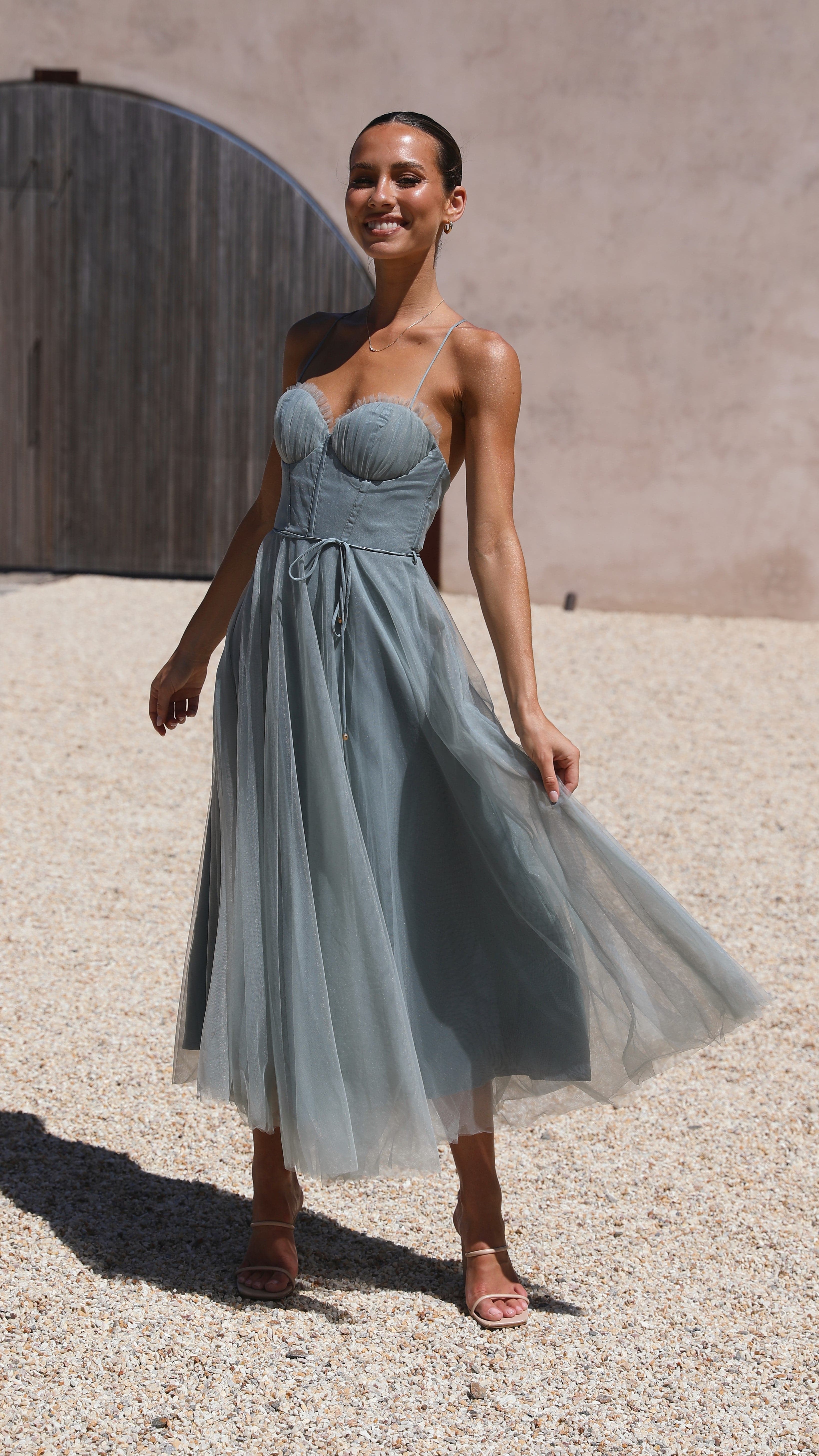 Diana Midi Dress - Sage - Billy J