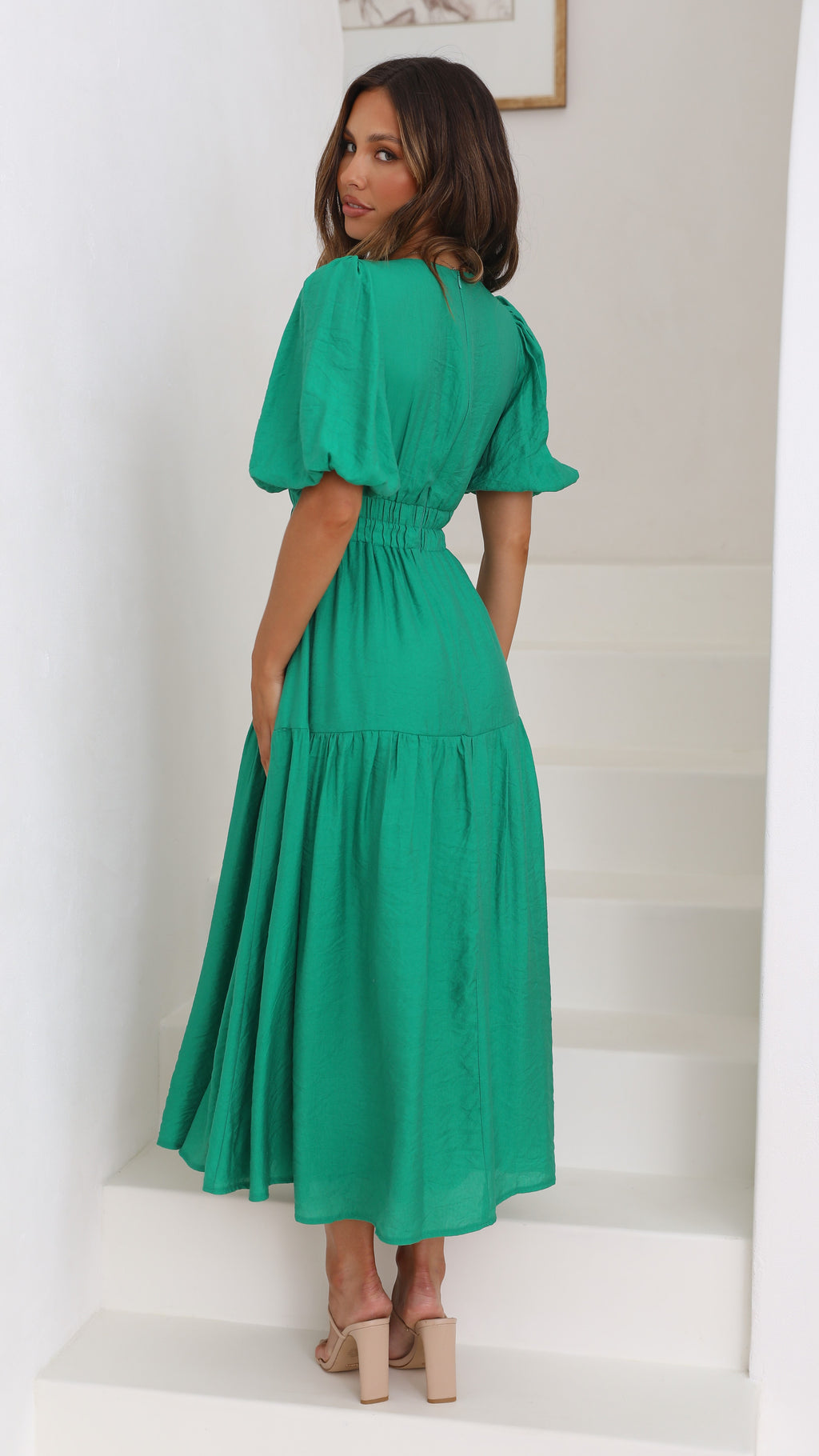 Erin Midi Dress - Emerald - Billy J